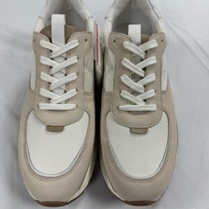 Madewell Men's Cream and Tan Trainers